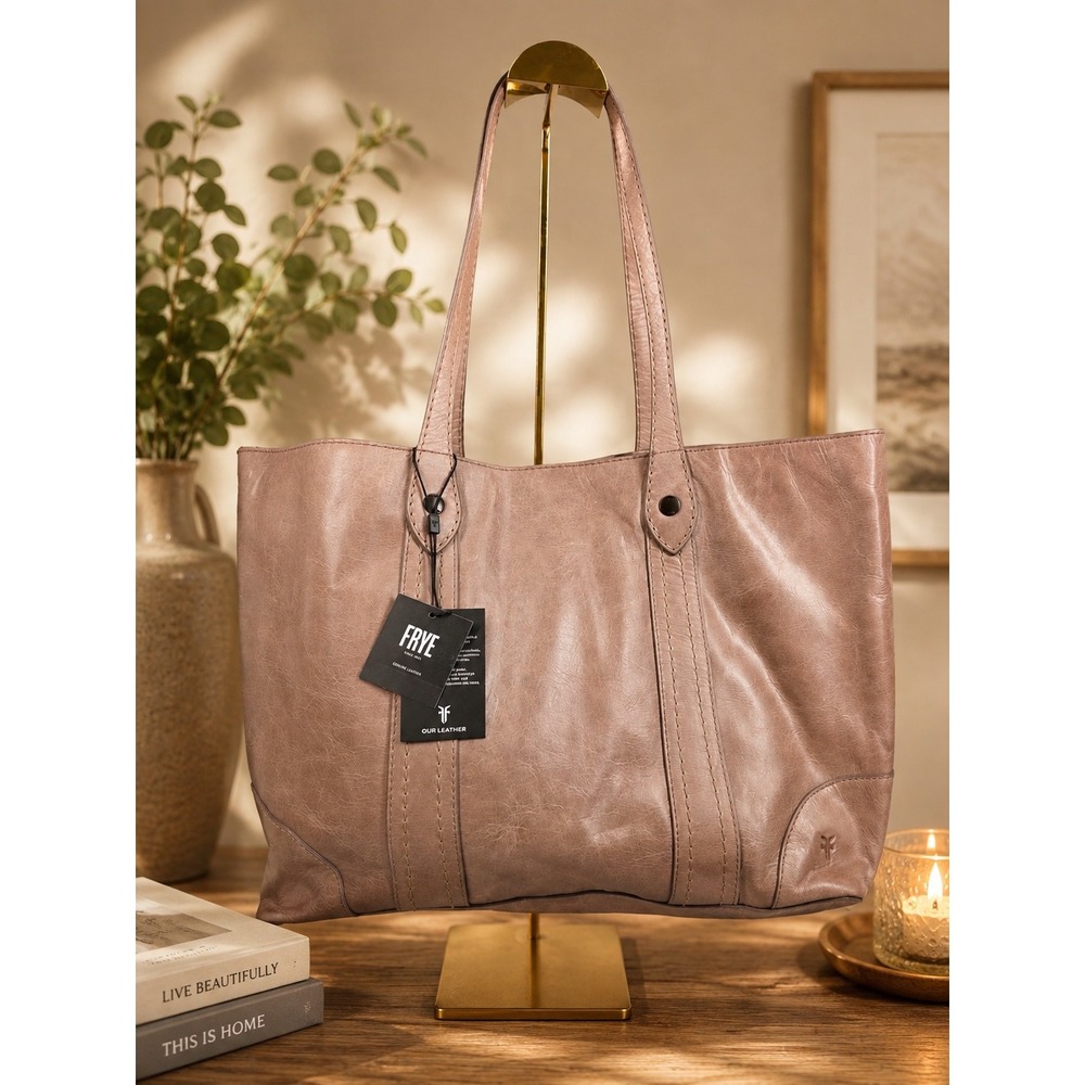 Frye Melissa Shopper Mushroom Leather Tote Bag DB181 NEW
